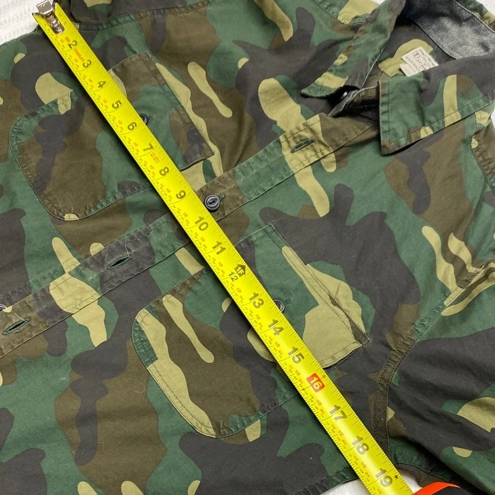 J.Crew Camo Button Up Shirt XS 100% Cotton Utility Military Streetwear
